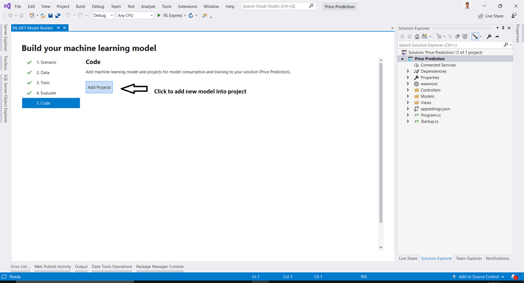 Price Prediction In ASP.NET Core Using ML.NET